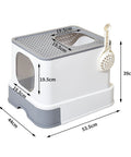 Cat Litter Box Fully Enclosed Kitty Toilet Trapping Sifting Odor Control Basin - Pet Wizard Australia