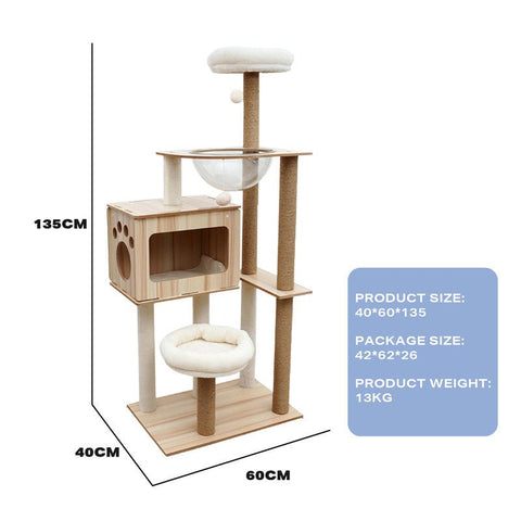 Cat Tree Scratching Post Trees Scratcher Tower Condo House Furniture - Pet Wizard Australia