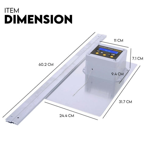 Chicken Coop Door with Digital LCD Screen to manage Timer and Sensor - Pet Wizard Australia