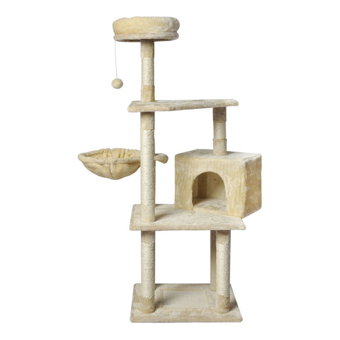 PaWz Cat Tree Toy Scratching Post Scratcher Beige-1831592739339374592