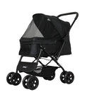 PaWz Pet Stroller Dog Cat Carrier Foldable Black-1831593120043765760