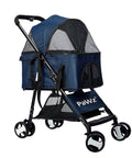 PaWz Large Pet Stroller Dog Cat Carrier Blue-1831592627137548288