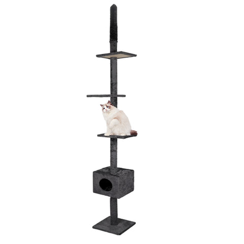 PaWz Cat Scratching Post Tree Condo Grey-1831592721299673088