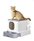 PaWz Cat Litter Box Fully Enclosed Kitty Grey-1864184494043566080