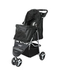 PaWz Large Pet Stroller Dog Cat Carrier Black-1864184623848886272