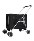 PaWz Pet Stroller Dog Cat Cage Carrier Black-1843791329826574336