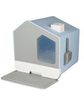 PaWz Fully Enclosed Cat Litter Box Mat Blue-1864184548762456064