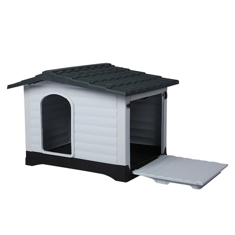 PaWz Dog Kennel Outdoor Indoor Plastic L Grey-1836526651421364224