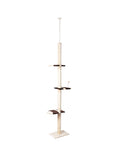 PaWz Cat Scratching Post Tree Condo Beige-1864184526205489152