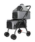 PaWz Two-tier Pet Stroller Double Dog-1864184625820209152