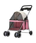 PaWz Pet Stroller Dog Cat Carrier Foldable Pink-1831592734469787648