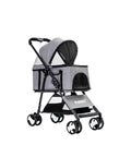 PaWz Large Pet Stroller Dog Cat Travel Grey-1831593123663450112