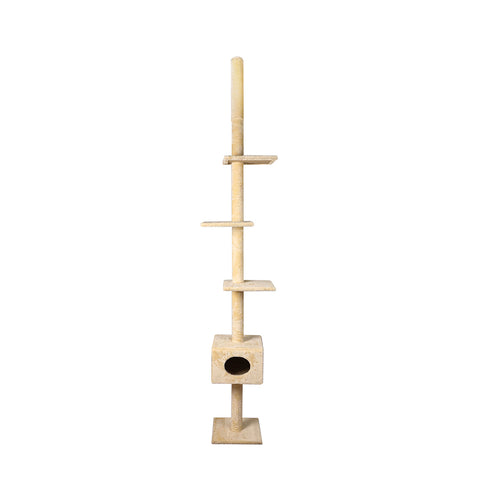 PaWz Cat Scratching Post Tree Cubby Beige-1831592715909992449