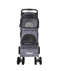 PaWz Large Pet Stroller Dog Cat Carrier Plaid-1843791302639095809