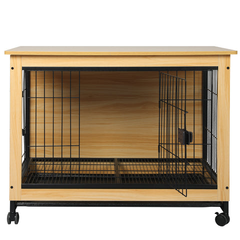 PaWz Wooden Wire Dog Kennel Side End XL X-Large-1864184541346926593