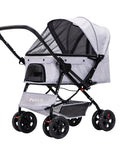 PaWz Pet Stroller Pram Dog Carrier Trailer Grey-1864184625195257857