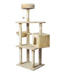 PaWz Cat Tree Toy Scratching Post Scratcher Beige-1831592739339374593