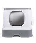 PaWz Cat Litter Box Fully Enclosed Kitty Grey-1848848510464692225