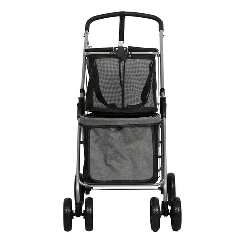 PaWz Pet Stroller 2-Tier Dog Cat Carrier Foldable-1831592635412910081