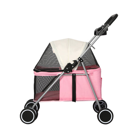 PaWz Pet Stroller Dog Cat Carrier Foldable Pink-1864184624901656577