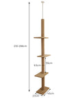 PaWz Cat Tree Tower Scratching Post Beige-1864184511294738434