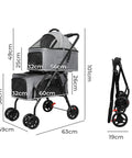 PaWz Two-tier Pet Stroller Double Dog-1848848493549064194