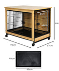 PaWz Wooden Wire Dog Kennel Side End L Large-1843791346691870722