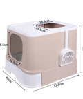 PaWz Cat Litter Box Fully Enclosed Kitty Coffee-1831593107884478466