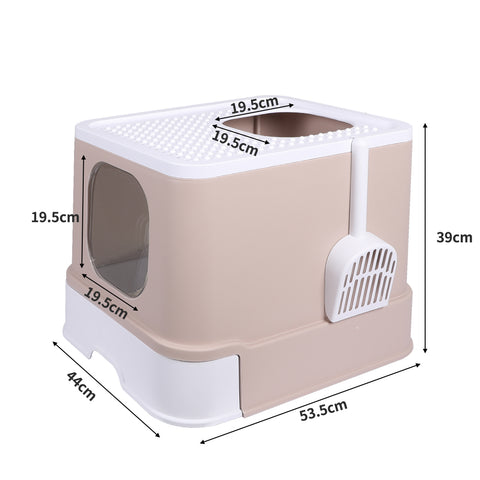 PaWz Cat Litter Box Fully Enclosed Kitty Coffee-1831593107884478466