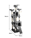 PaWz 184cm Cat Trees Scratching Post Grey-1864184313269063682