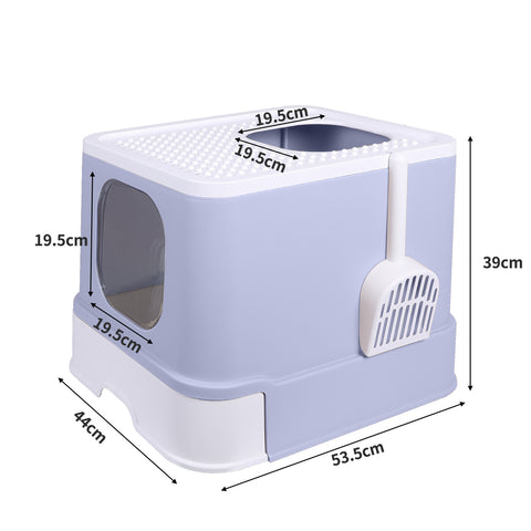 PaWz Cat Litter Box Fully Enclosed Toilet Purple-1910112951273132034