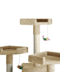 PaWz 184cm Cat Trees Scratching Post Beige-1831593107041423363