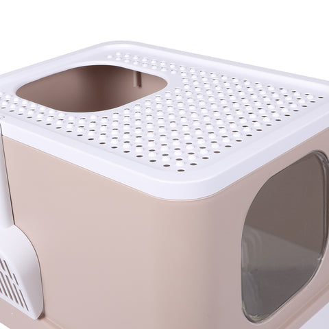 PaWz Cat Litter Box Fully Enclosed Kitty Coffee-1910112950874673155