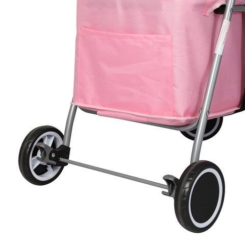 PaWz Pet Stroller Dog Cat Carrier Foldable Pink-1864184624901656579