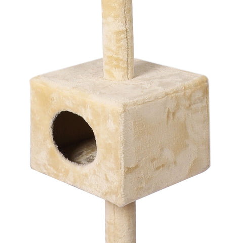 PaWz Cat Scratching Post Tree Cubby Beige-1831592715909992452