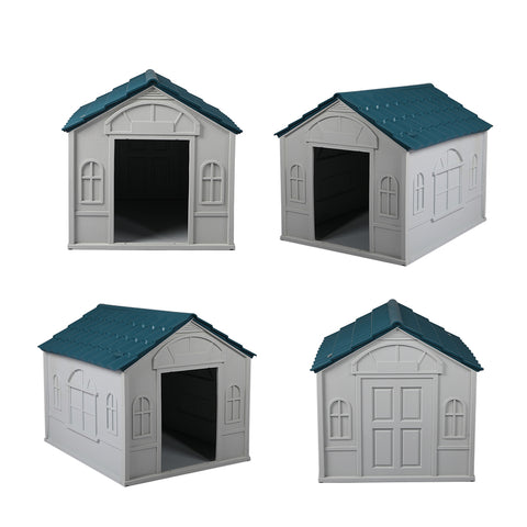 PaWz Dog Kennel Outdoor Indoor Pet Plastic L Blue-1848848514126319620