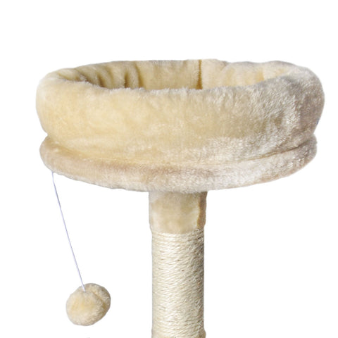 PaWz Cat Tree Toy Scratching Post Scratcher Beige-1864184314212782084