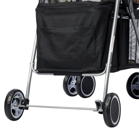 PaWz Large Pet Stroller Dog Cat Carrier Black-1910112545432276996