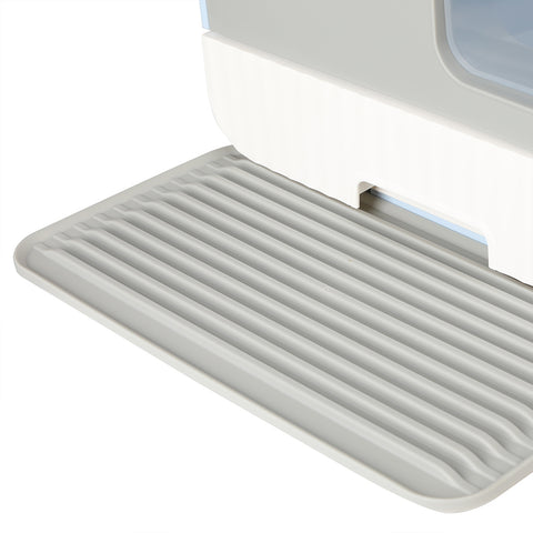PaWz Fully Enclosed Cat Litter Box Mat Blue-1910112483377549316
