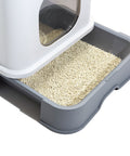 PaWz Cat Litter Box Fully Enclosed Kitty Grey-1848848510464692228