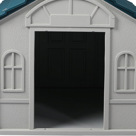 PaWz Dog Kennel Outdoor Indoor Pet Plastic L Blue-1910112971229630469