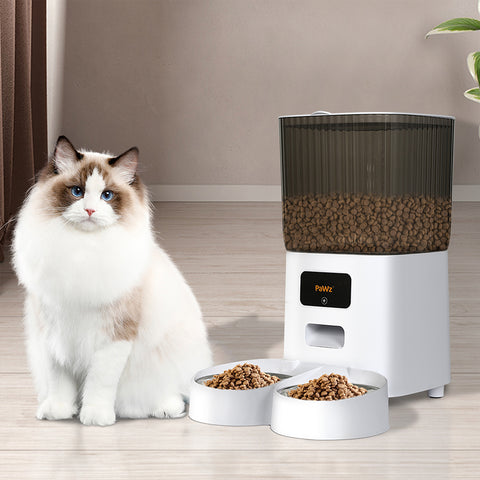 PaWz 5L Automatic Pet Feeder 2 Bowl White-1843791356410073095