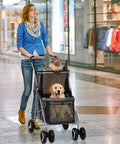 PaWz Pet Stroller 2-Tier Dog Cat Carrier Foldable-1864184625967009799