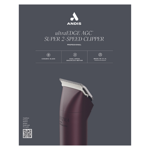 Andis UltraEdge AGC Super 2-Speed Detachable Blade Clipper Burgundy