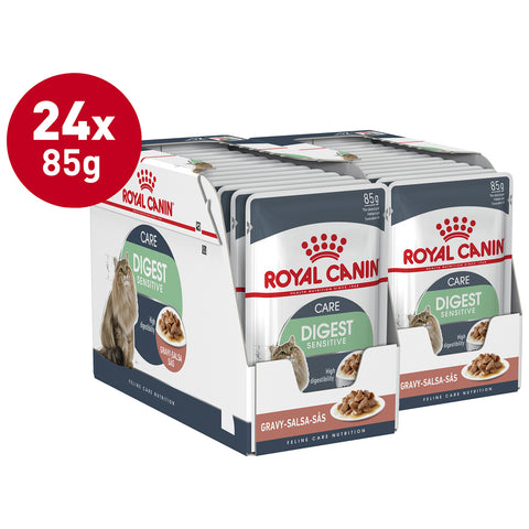 Royal Canin Digest Sensitive Gravy Wet Cat Food 85g x 24