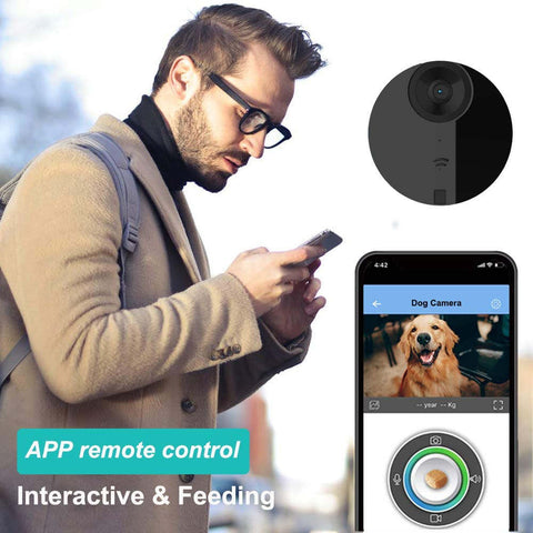 Pet Interactive Smart APP Controlled Dog Camera With Treat Dispenser