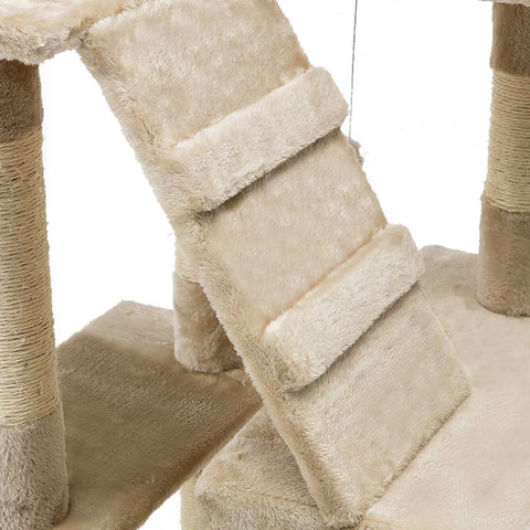 i.Pet Cat Tree 180cm Tower Scratching Post Scratcher Wood Condo House Toys Beige