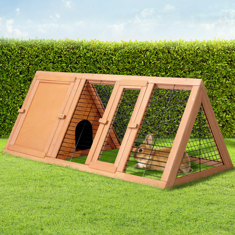 Petwiz Rabbit Hutch Chicken Coop Large Run Wooden Cage Outdoor