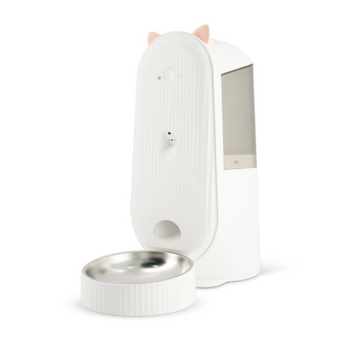 Petwiz AutoNourish Automatic WiFi Camera Pet Food Feeder – White