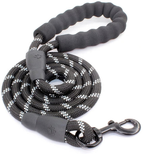 Petwiz 1.5m Nylon Durable Dog Rope Leash with Reflective Stitching